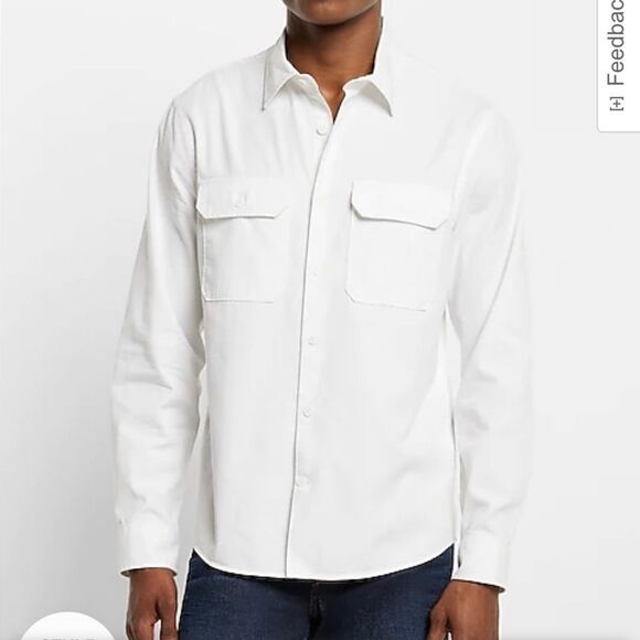 Express men’s button down pink shirt medium tall nwt cotton - Picture 2 of 8